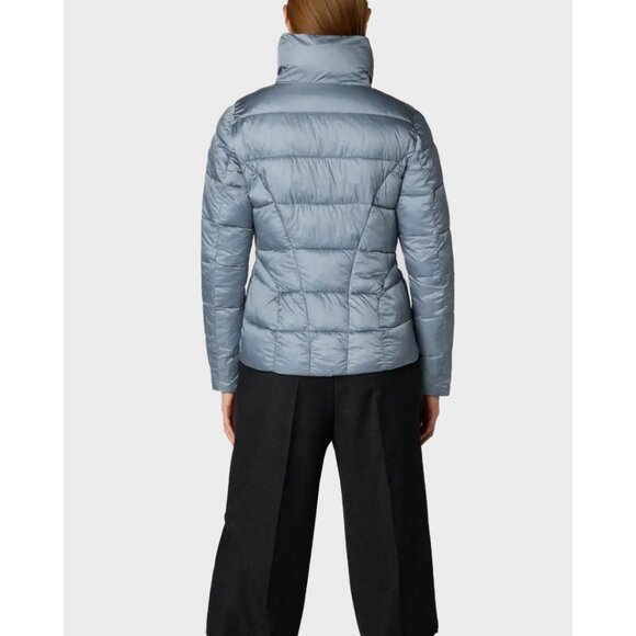 NWT NEW Save The Duck Elsie Blue Fog Faux Down Quilted Puffer Jacket L - Picture 4 of 8
